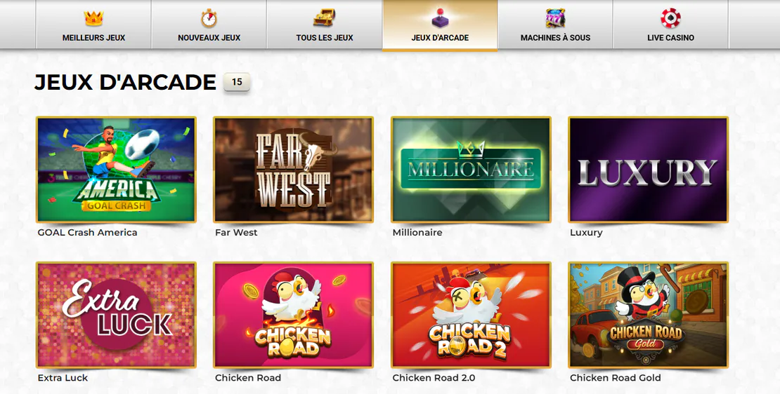 unique casino jeux